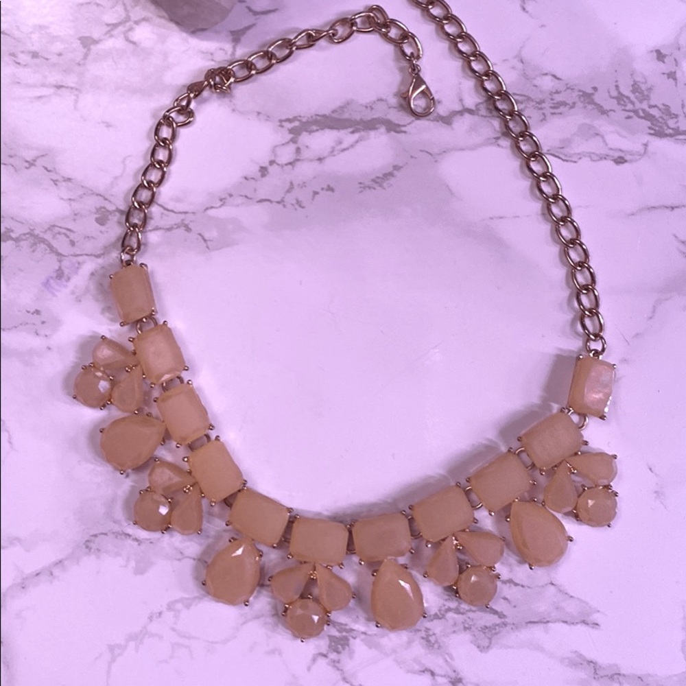 Champagne/ Gold statement necklace